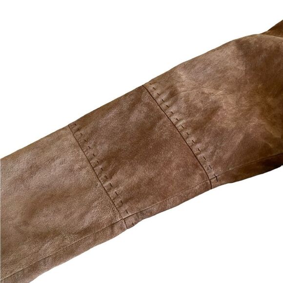 FABULOUS Alfred Sung Brown Long Suede Coat - Picture 10 of 15